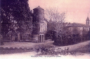 Château de Tourris et chapelle vers 1900