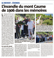 116e anniversaire  de l'incendie du Mont-Caume Var-Matin