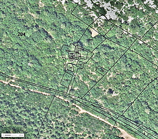 Les Olivières - Photo satellite et limites cadastrales actuelles