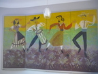 Panneaux danseur, danseuses et tambourinaïre. Eugène Baboulène
