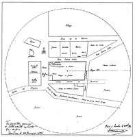 Plan du bas du village en 1905