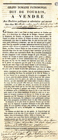 Projet de vente du domaine de Tourris en 1822