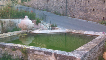 Petit bassin et fontaine des 4 saisons au lavoir du village