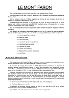 Les forts du MONT FARON